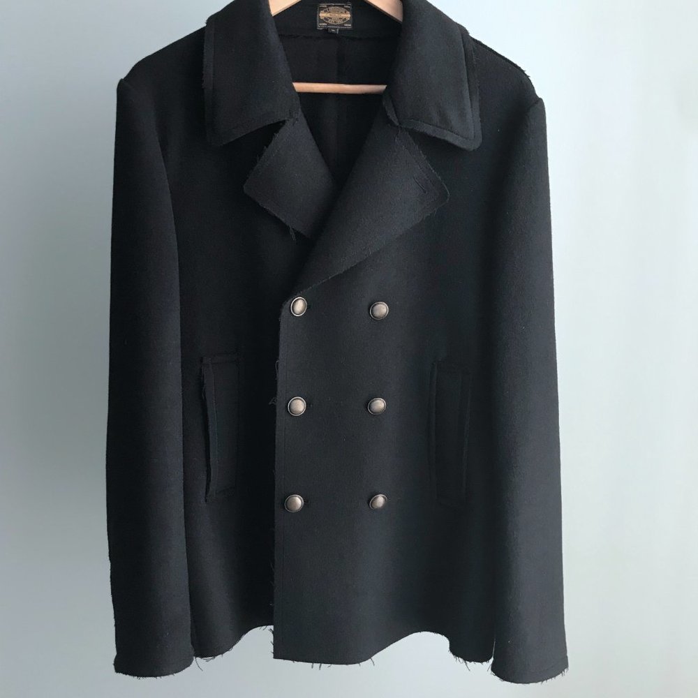 7 Diamonds Men's Peacoat Raw Edges